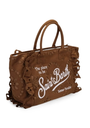 MC2 Saint Barth Vanity ruffled tote bag - Brown