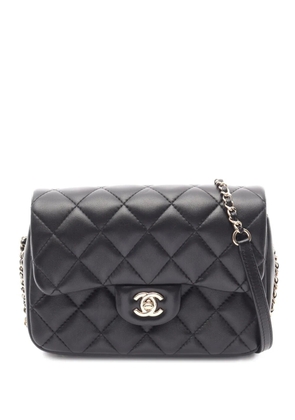 CHANEL Pre-Owned 2019 Quilted Lambskin My Precious Pearls Chain Flap crossbody bag - Black