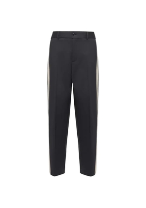 Moncler STRETCH CTN-NYLON BLEND TRACK PANTS NAVY - Blue