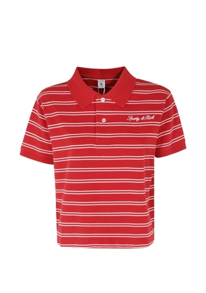 Sporty & Rich logo-embroidered polo top