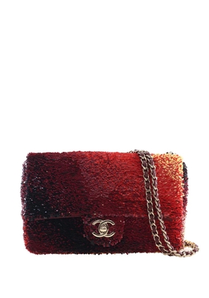 CHANEL Pre-Owned 2021-2026 Small CC Lambskin Sequin Sunset Flame Ombre Flap shoulder bag - Red