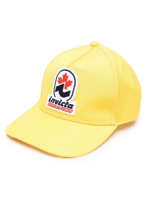 DSQUARED2 logo-patch baseball cap - Yellow