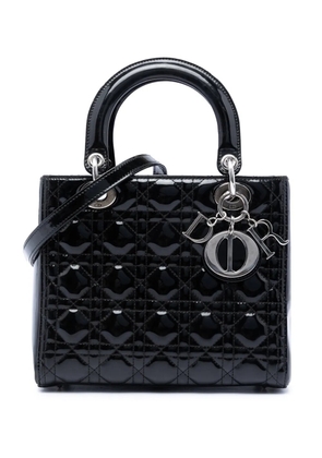 Christian Dior Pre-Owned 2015 Medium Patent Cannage Lady Dior satchel - Black