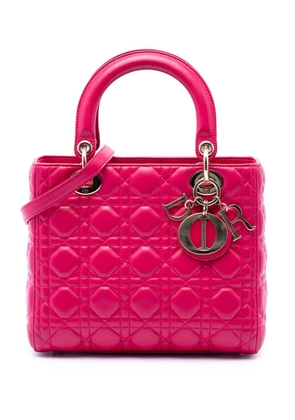 Christian Dior Pre-Owned 2014 Medium Lambskin Cannage Lady Dior satchel - Pink