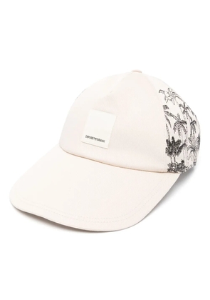 Emporio Armani embroidered cotton baseball cap - Neutrals