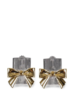 YVMIN bow-detail earrings - Silver