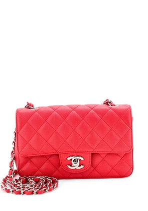 CHANEL Pre-Owned Classic Single Flap Bag Quilted Caviar Mini crossbody bag - Red