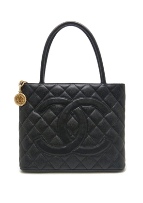 CHANEL Pre-Owned 2000-2002 Caviar Medallion tote bag - Black