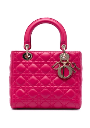 Christian Dior Pre-Owned 2014 Medium Lambskin Cannage Lady Dior satchel - Pink