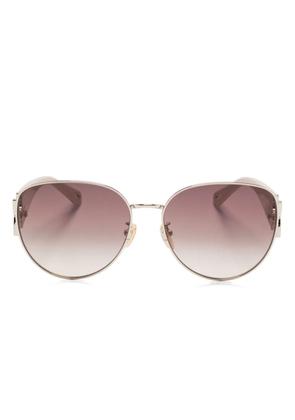 Chloé Eyewear geometric-frame sunglasses - Neutrals