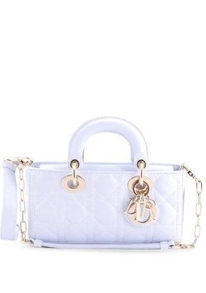 Christian Dior Pre-Owned Lady D-Joy Bag Cannage Quilt Lambskin Small satchel - Blue