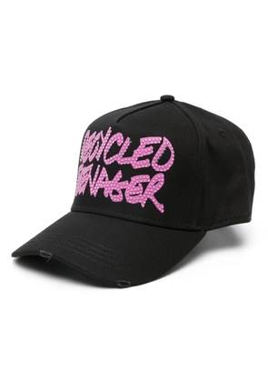 DSQUARED2 logo-appliqué cotton baseball cap - Black