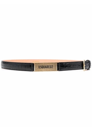 DSQUARED2 croc-effect belt - Black