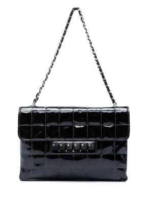 CHANEL Pre-Owned 2000-2002 Chocolate Bar Patent Digital Flap shoulder bag - Black