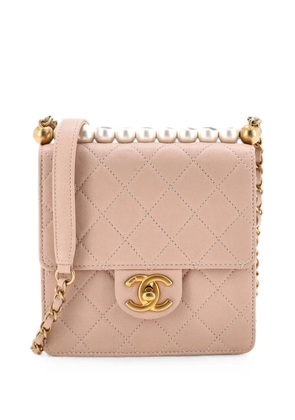 CHANEL Pre-Owned Chic Pearls Flap Bag Quilted Lambskin Mini crossbody bag - Neutrals