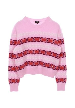 CHANEL Pre-Owned 1986-1988 Coco Mark knit sweater - Pink