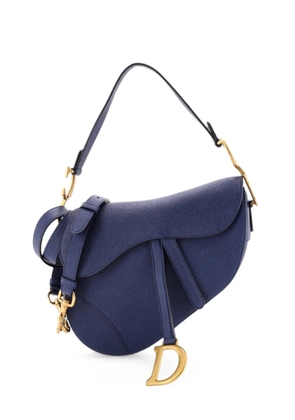 Christian Dior Pre-Owned Saddle Handbag with Strap Leather Medium shoulder bag - Blue