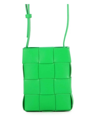 Bottega Veneta Pre-Owned 2012-2026 Mini Nappa Intrecciato Vertical Cassette crossbody bag - Green