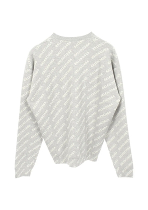 Balenciaga Pre-Owned logo-patterned sweater - Grey