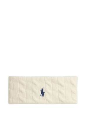 Polo Ralph Lauren cable-knit Pony headband - White