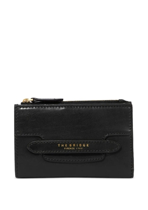 The Bridge logo-print leather wallet - Black