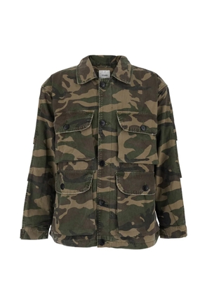 FOUND camouflage-print multi-pocket jacket - Green