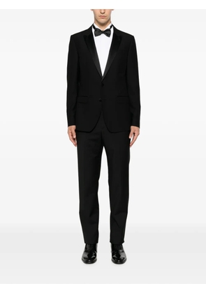 Tagliatore satin-trim trousers - Black
