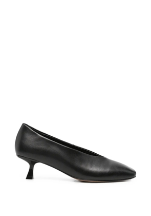 SERGIO MORETTI FIRENZE square-toe kitten-heel pumps - Black