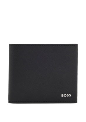BOSS logo-plaque bifold wallet - Black