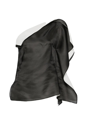 Róhe sculptural double-layered top - Black