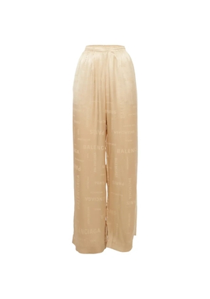 Balenciaga Pre-Owned logo jacquard trousers - Neutrals