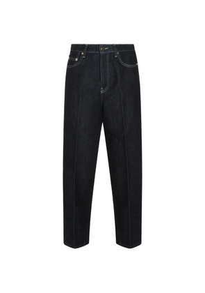 Fabiana Filippi contrast-stitch cropped jeans - Blue
