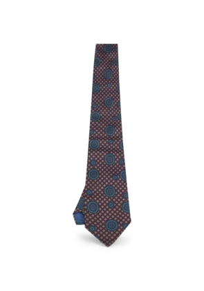 Lanvin Pre-Owned mandala-print silk tie - Purple