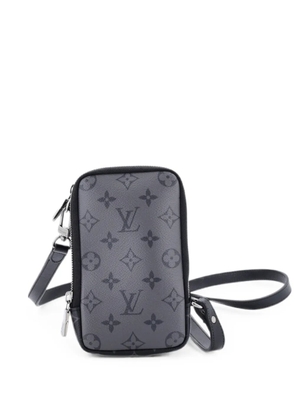 Louis Vuitton Pre-Owned Double Phone Pouch Reverse Monogram Eclipse Canvas clutch bag - Black