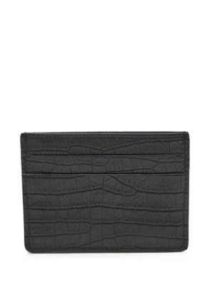 Giuseppe Zanotti Vintage croc-embossed leather cardholder - Black
