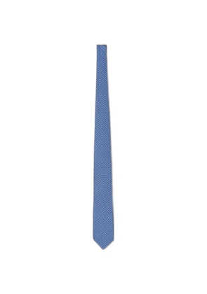 Ferragamo Gancini floral-print tie - Blue