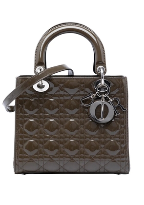 Christian Dior Pre-Owned 2011 Medium Patent Cannage Lady Dior satchel - Brown