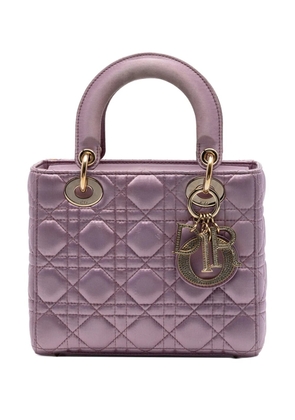 Christian Dior Pre-Owned 2019 Small Satin Cannage Swarovski Lady Dior satchel - Pink
