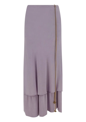 QUIRA crepe layered midi skirt - Purple
