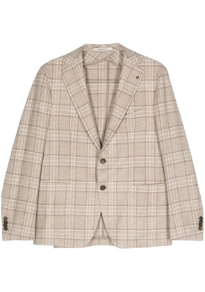 Tagliatore virgin-wool-blend checked blazer - Neutrals