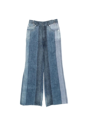 Christian Dior Pre-Owned 2010s panelled wide-leg jeans - Blue