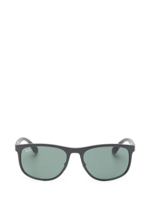 Ray-Ban logo-plaque rectangle-frame sunglasses - Black
