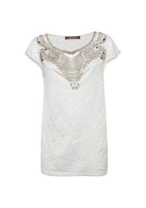 Roberto Cavalli Vintage embellished jersey T-shirt - White