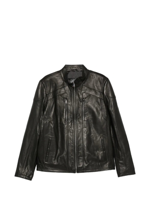 SERGIO MORETTI FIRENZE zip-up leather jacket - Black