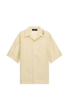 AMIRI Script striped bowling shirt - Yellow