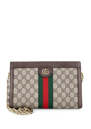 Gucci Pre-Owned Ophidia Chain Shoulder Bag GG Coated Canvas Small crossbody bag - Brown
