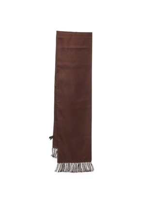 Loro Piana Pre-Owned fringed silk stole - Brown