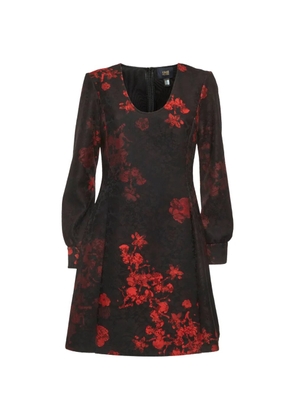 Cavalli Class floral-print lace mini dress - Black