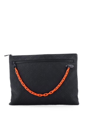 Louis Vuitton Pre-Owned A4 Pouch Monogram Taurillon Leather clutch bag - Black