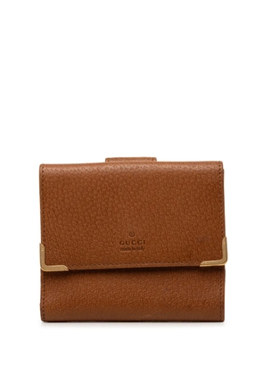 Gucci Pre-Owned 2000-2015 Calfskin French Flap Wallet small wallets - Brown